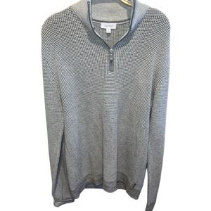 Calvin Klein 1/4 Zip Pullover Slim Fit‎ Seed Stitch Knit Mens Size Medium